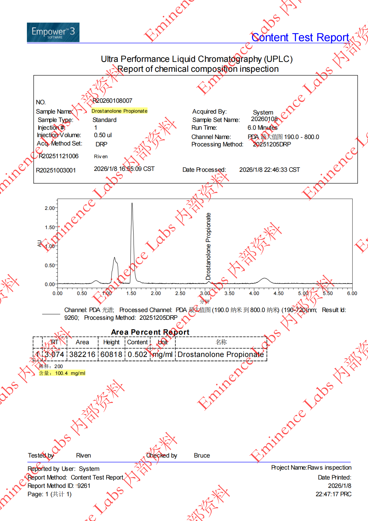 Drostanolone P100-短屈-Eminence - Image 4